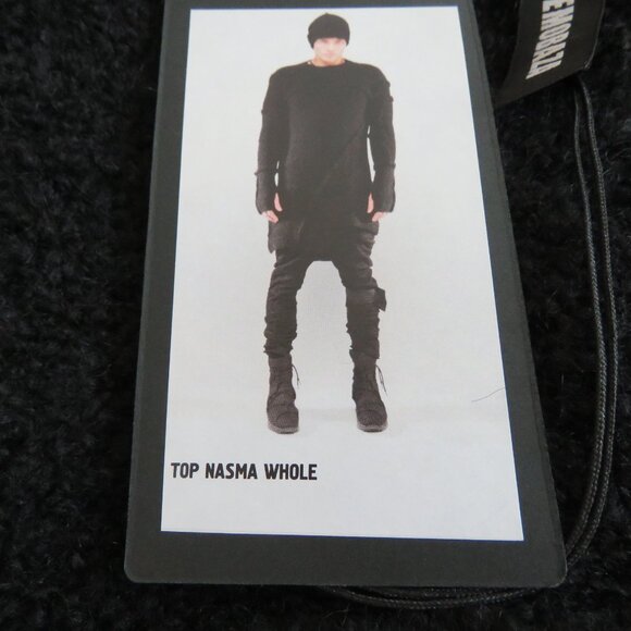 DEMOBAZA Nasma Black Knit Sweater Top Unisex Goth Ninja Futurist Utilitarian S - Picture 16 of 16